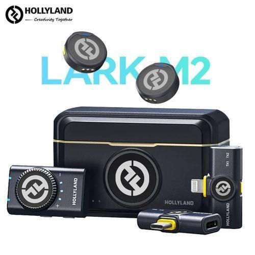 Hollyland Larkk M2 Microphone Combo version Wireless Lavalier 300m range 40H for iPhone Android Camera Noise Cancellation for Video Recording Streaming Mic type c